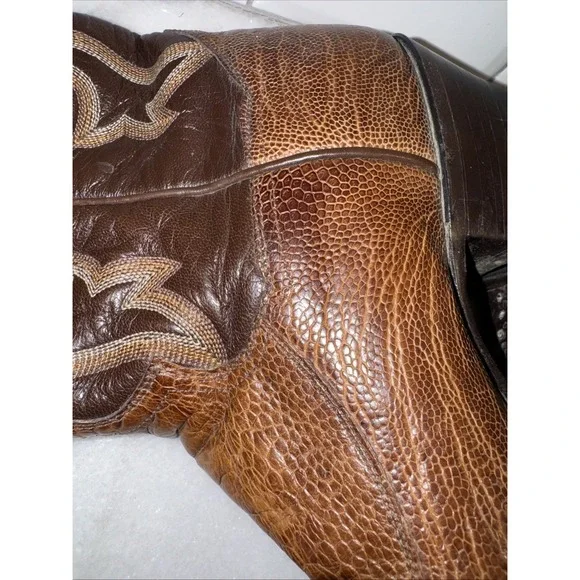 Panhandle Slim Men's 9.5D Brown Leather Cowboy Boots‎ 87266 OLA0003